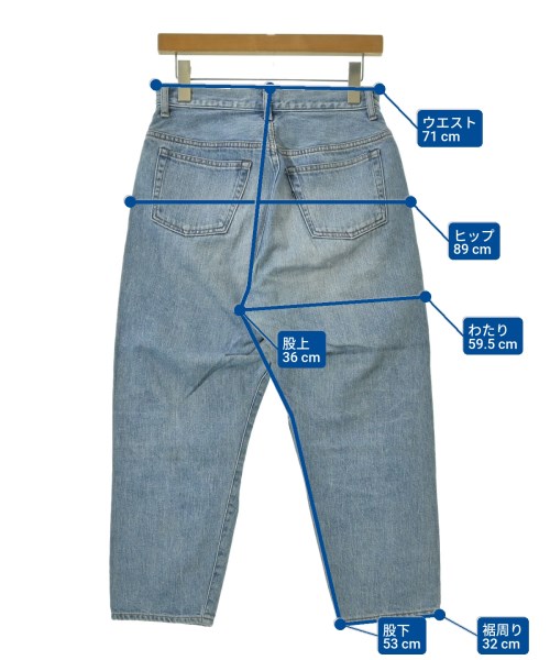 YAECA（ヤエカ）デニムパンツ 青 サイズ:28(L位) レディース/2200643725027