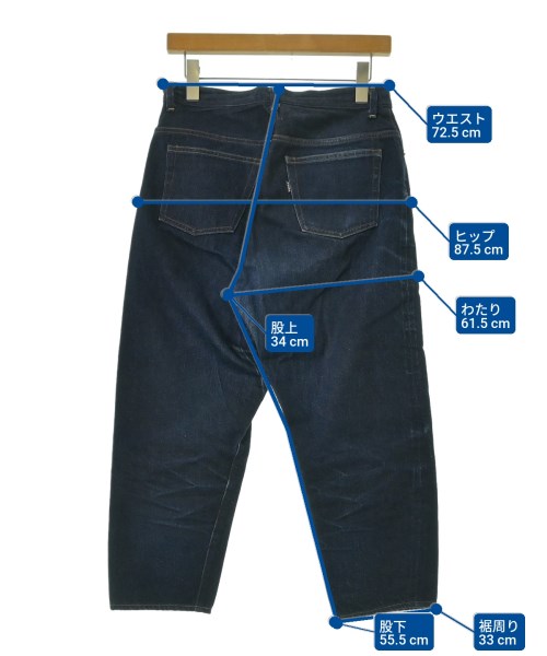 YAECA（ヤエカ）デニムパンツ 紺 サイズ:28(L位) レディース/2200643725034
