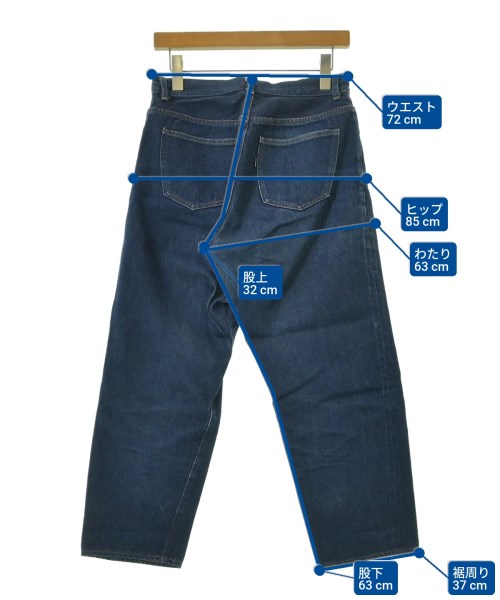 YAECA（ヤエカ）デニムパンツ 青 サイズ:28(L位) レディース/2200643725041