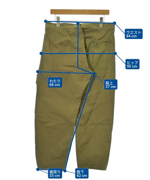 YAECA（ヤエカ）カーゴパンツ カーキ サイズ:34(XS位) レディース/2200705694056