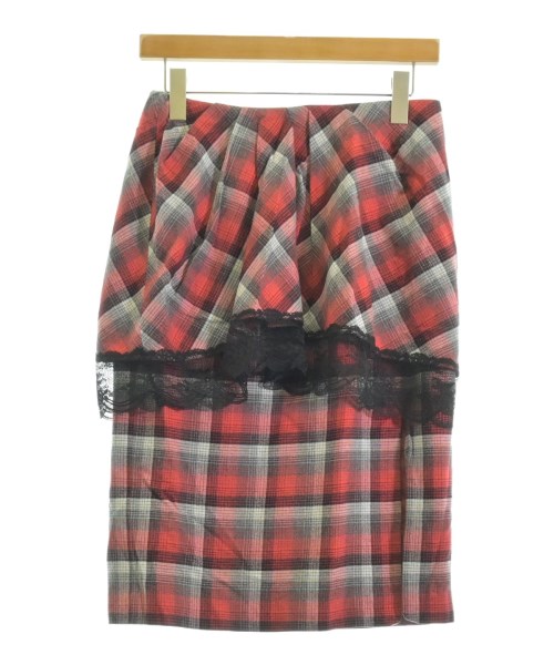 FACETASM(ファセッタズム)ひざ丈スカート 赤 サイズ:1(S位)/2200641073076