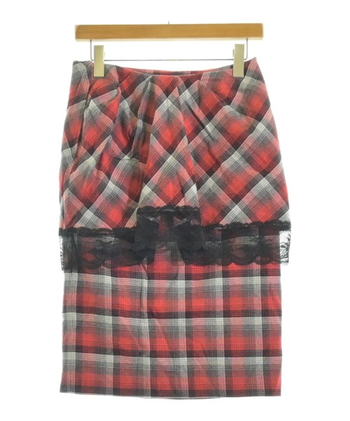 FACETASM（ファセッタズム）ひざ丈スカート 赤 サイズ:1(S位) レディース/2200641073076