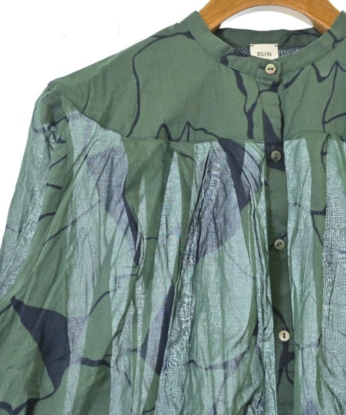 ELIN（エリン）カジュアルシャツ 緑 サイズ:38(M位) レディース/2200604294128