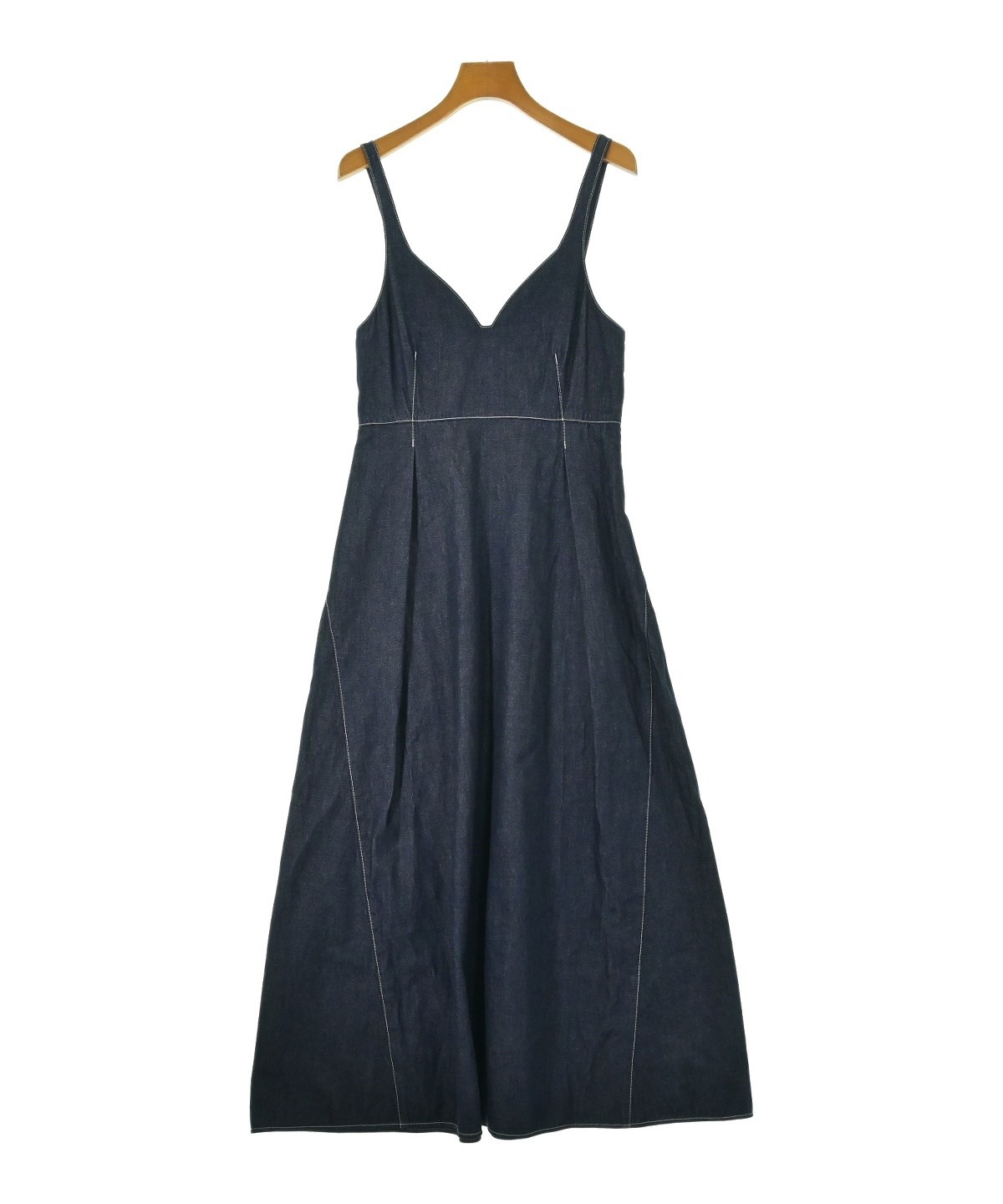 【新品】【タグ付】IENA♡ワンピース 38 ロング ブラック ELIN（エリン）ワンピース 紺 サイズ:F レディース