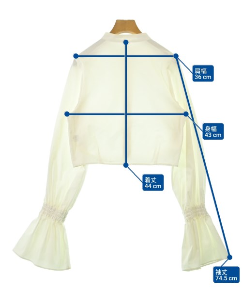 ELIN（エリン）カジュアルシャツ 白 サイズ:36(S位) レディース/2200677901152