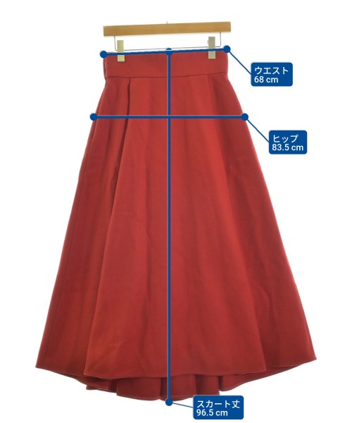 ELIN（エリン）ロング・マキシ丈スカート 赤 サイズ:38(M位) レディース/2200651594011