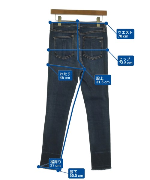 rag&bone/JEAN（ラグアンドボーンジーン）デニムパンツ 青 サイズ:27(M位) レディース/2200612601024