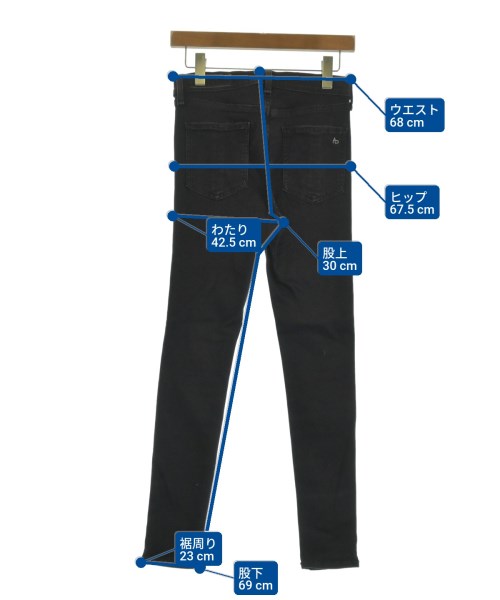 rag&bone/JEAN（ラグアンドボーンジーン）デニムパンツ 黒 サイズ:27(M位) レディース/2200612601031
