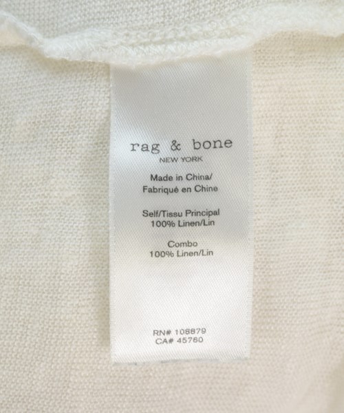 rag & bone（ラグアンドボーン）Tシャツ・カットソー 白 サイズ:M レディース/2200712412025