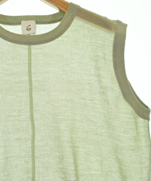 6(ROKU)（ロク）ベスト カーキ サイズ:F レディース/2200637638104