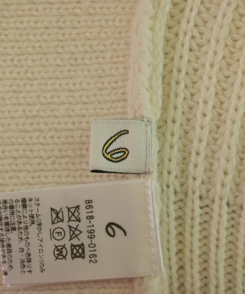 6(ROKU)（ロク）ニット・セーター 白 サイズ:F レディース/2200638556056