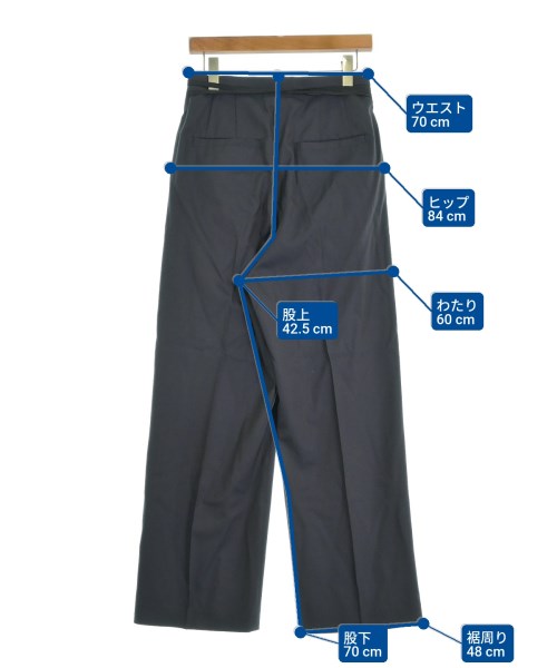 6(ROKU)（ロク）スラックス 紺 サイズ:34(XS位) レディース/2200624058038