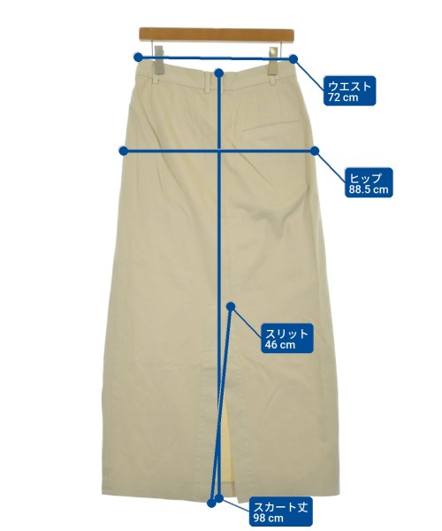 6(ROKU)（ロク）ロング・マキシ丈スカート ベージュ サイズ:38(M位) レディース/2200634842054