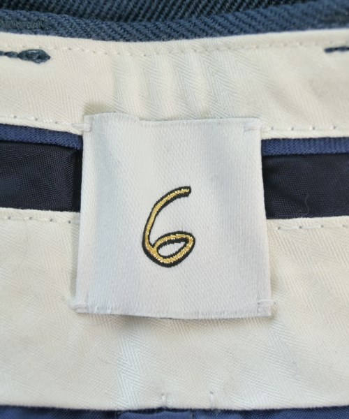 6(ROKU)（ロク）スラックス 青 サイズ:34(XS位) レディース/2200639040066