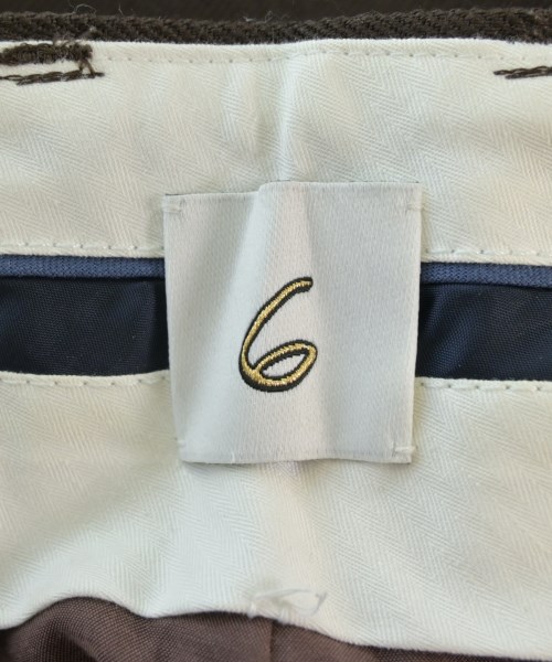 6(ROKU)（ロク）スラックス 茶 サイズ:34(XS位) レディース/2200639040080