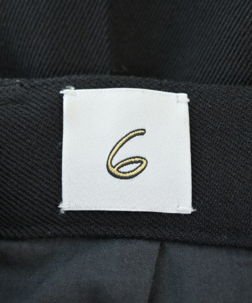 6(ROKU)（ロク）スラックス 黒 サイズ:34(XS位) レディース/2200639040097