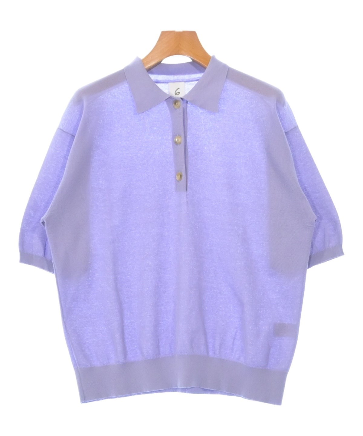 6(ROKU)（ロク）ポロシャツ 紫 サイズ:-(M位) レディース