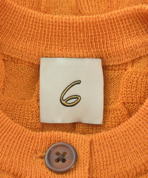 6(ROKU)（ロク）カーディガン オレンジ サイズ:F レディース/2200643525221