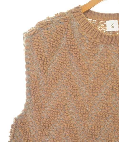 6(ROKU)（ロク）ベスト 茶 サイズ:F レディース/2200643649033