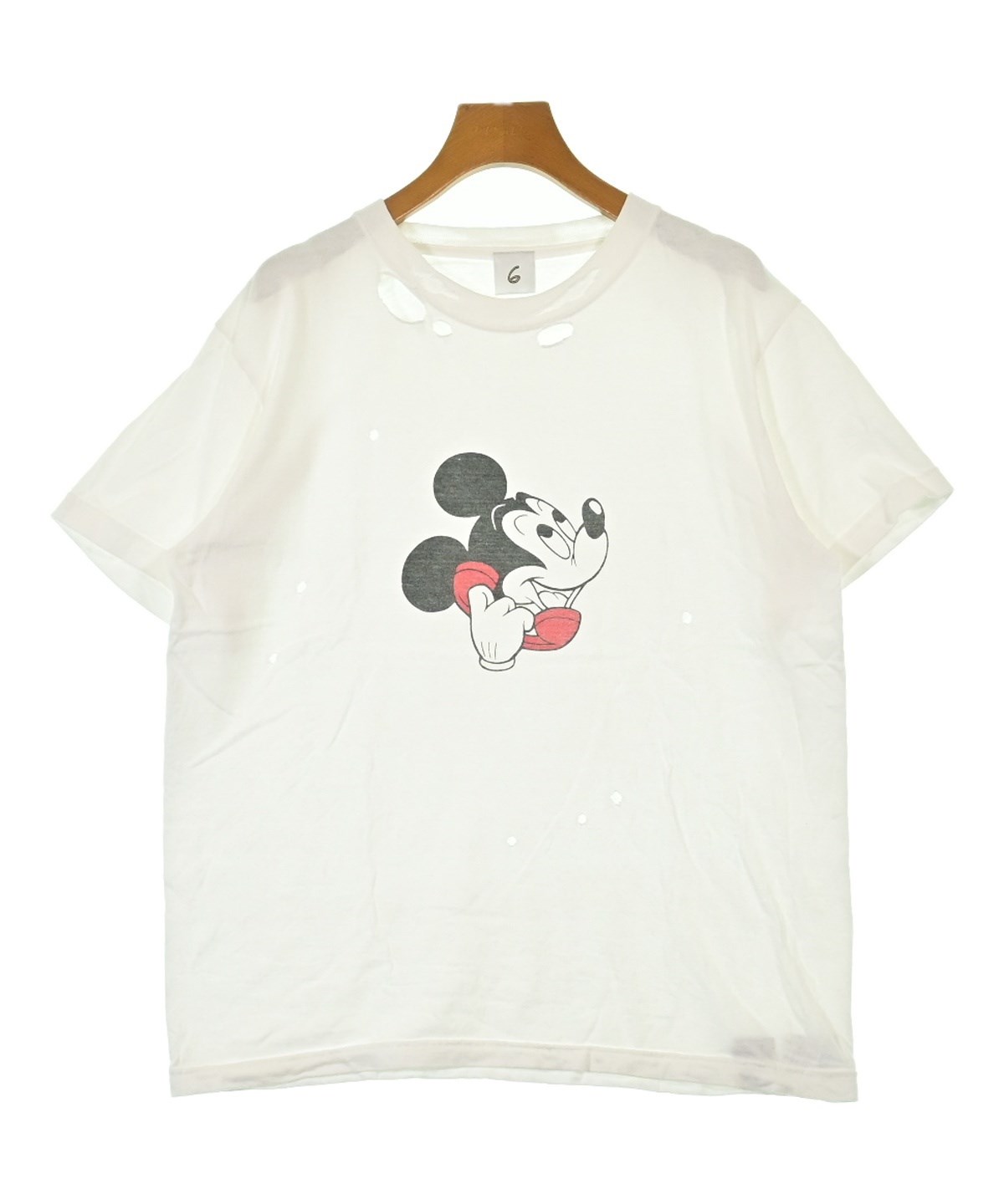 新品未使用タグ付き06xbye. A NOTAPPLE Tee roku 石黒 6(ROKU)（ロク）Tシャツ・カットソー 白 サイズ:S レディース