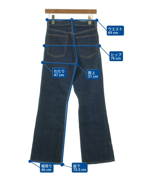 6(ROKU)（ロク）デニムパンツ 紺 サイズ:25(S位) レディース/2200618947027