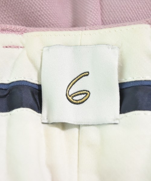 6(ROKU)（ロク）スラックス ピンク サイズ:38(M位) レディース/2200617711070