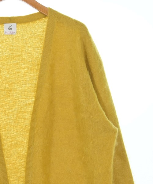 6(ROKU)（ロク）カーディガン 黄 サイズ:F レディース/2200624387046