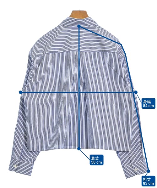 6(ROKU)（ロク）カジュアルシャツ 青 サイズ:F レディース/2200624347033