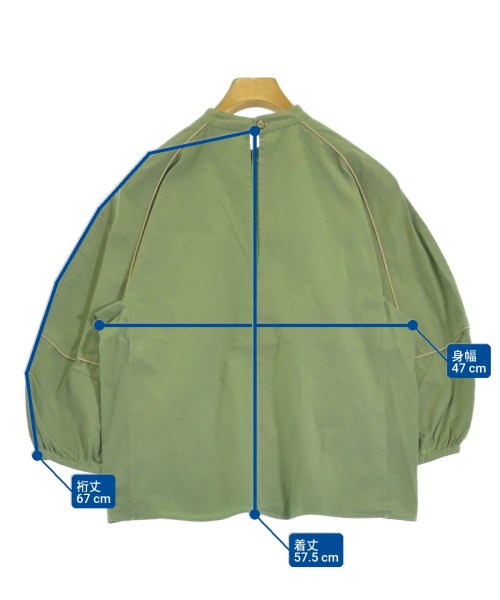 6(ROKU)（ロク）ブラウス 緑 サイズ:36(S位) レディース/2200628316103