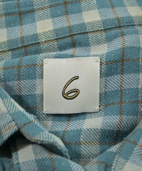 6(ROKU)（ロク）カジュアルシャツ 青 サイズ:F レディース/2200616515372