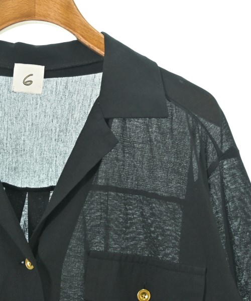 6(ROKU)（ロク）カジュアルシャツ 黒 サイズ:F レディース/2200616515396