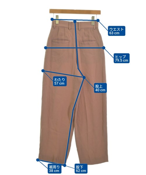 6(ROKU)（ロク）スラックス ピンク サイズ:34(XS位) レディース/2200617579038