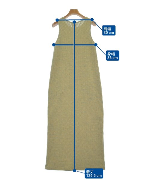 6(ROKU)（ロク）ワンピース 黄 サイズ:38(M位) レディース/2200613694056