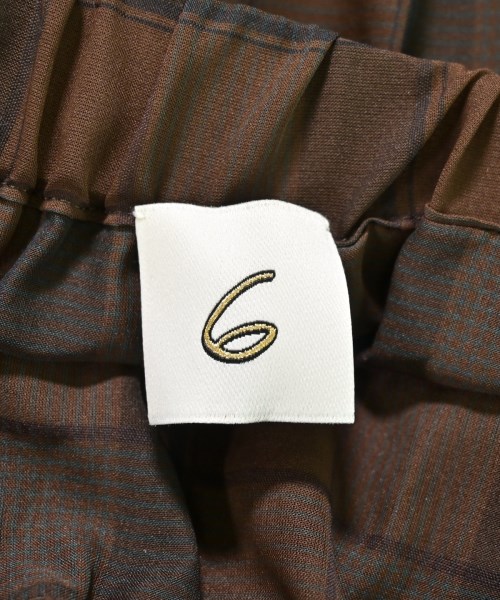 6(ROKU)（ロク）ひざ丈スカート 茶 サイズ:38(M位) レディース/2200619241155