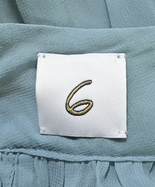 6(ROKU)（ロク）シャツワンピース 青 サイズ:36(S位) レディース/2200618599028