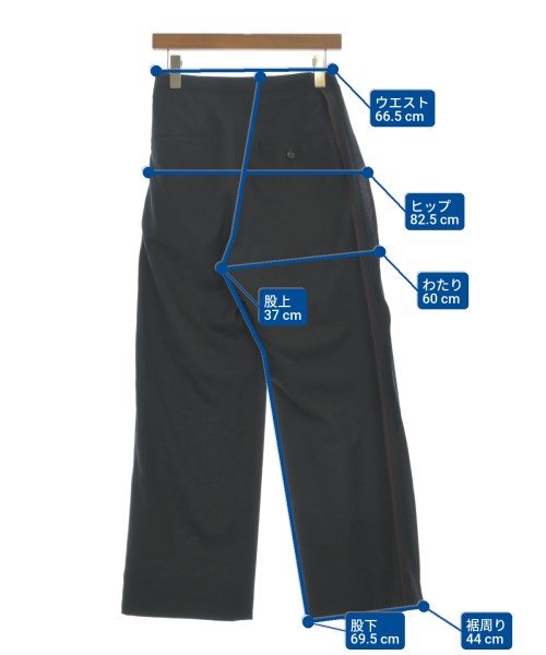 6(ROKU)（ロク）スラックス 黒 サイズ:34(XS位) レディース/2200673802057