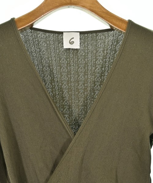 6(ROKU)（ロク）カーディガン カーキ サイズ:-(S位) レディース/2200673974068