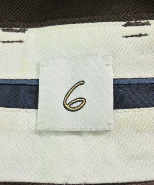 6(ROKU)（ロク）スラックス 茶 サイズ:36(S位) レディース/2200674923102