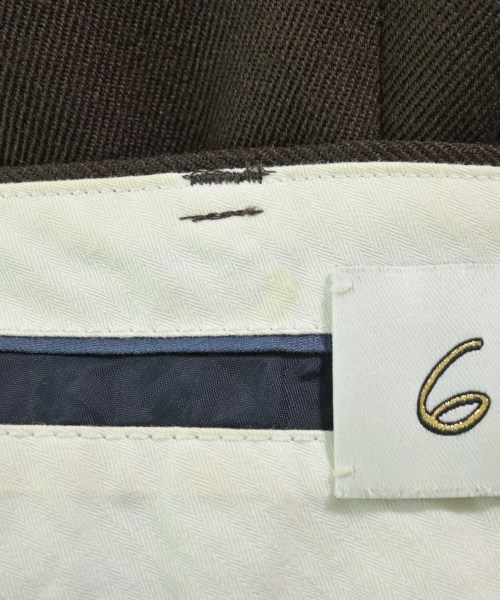 6(ROKU)（ロク）スラックス 茶 サイズ:36(S位) レディース/2200674923102