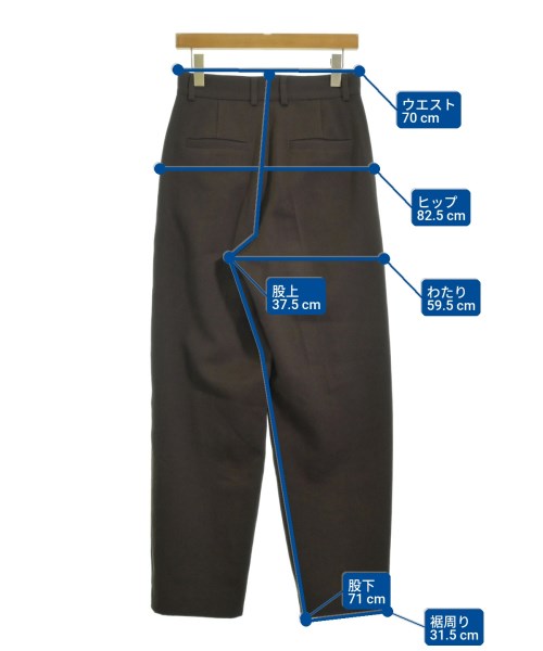 6(ROKU)（ロク）スラックス 茶 サイズ:36(S位) レディース/2200674923102