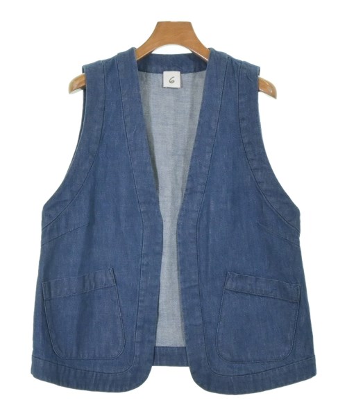 6(ROKU)(ロク)ベスト 青 サイズ:F/2200671796624