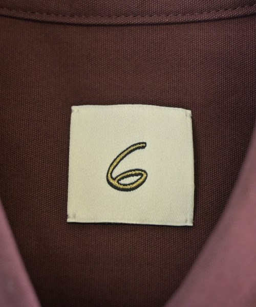 6(ROKU)（ロク）カジュアルシャツ 赤 サイズ:F レディース/2200669872057