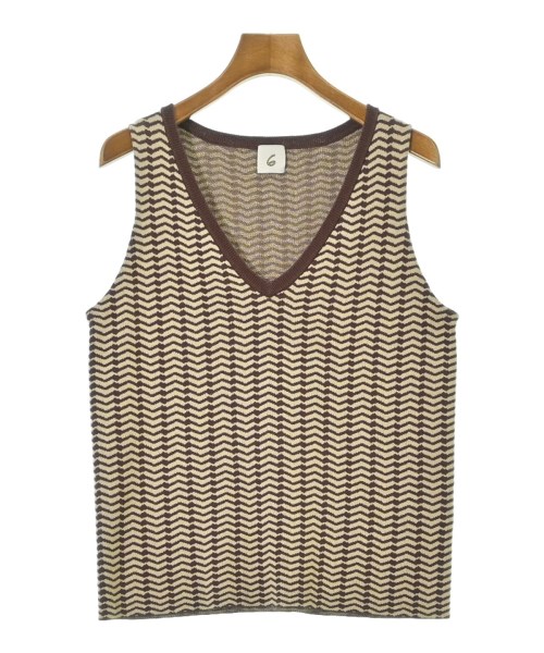 6(ROKU)(ロク)ベスト 茶 サイズ:-(M位)/2200677441047