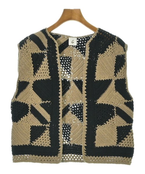 6(ROKU)(ロク)ベスト ベージュ サイズ:F/2200677441054