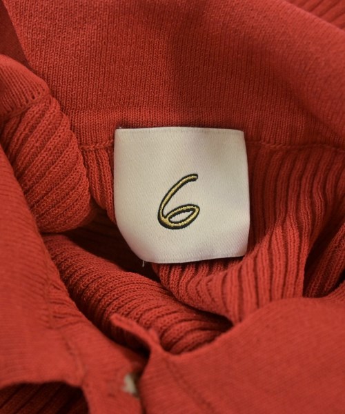 6(ROKU)（ロク）カーディガン 赤 サイズ:-(XS位) レディース/2200673168030