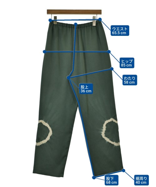 6(ROKU)（ロク）スラックス 緑 サイズ:38(M位) レディース/2200680195012