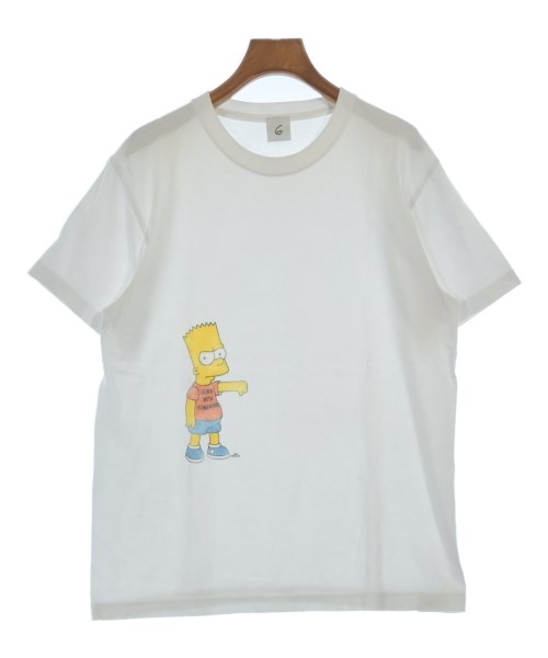 6(ROKU)(ロク)Tシャツ・カットソー 白 サイズ:M/2200698967038