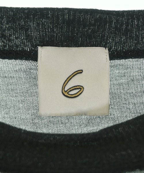 6(ROKU)（ロク）Tシャツ・カットソー 黒 サイズ:-(M位) レディース/2200654785089