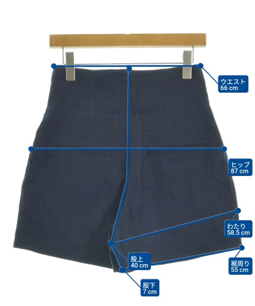 6(ROKU)（ロク）ショートパンツ 紺 サイズ:36(S位) レディース/2200649093113