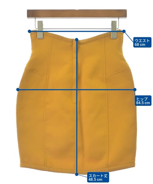 H BEAUTY&YOUTH（エイチビューティーアンドユース）ひざ丈スカート オレンジ サイズ:S レディース/2200646928494